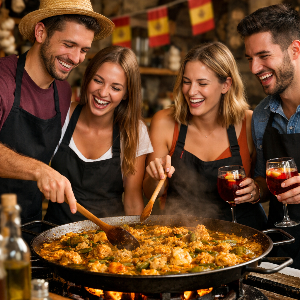 cooking paella Valencia